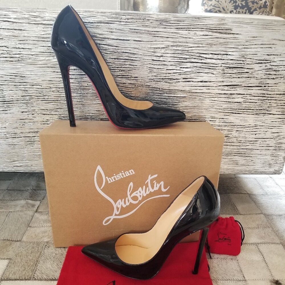 Christian Louboutin Pigalle 120mm Pumps – Black Patent Leather